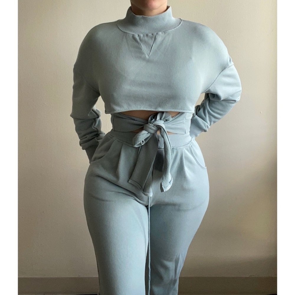 *NWOT* Fashion Nova Sky Blue Jogger Set